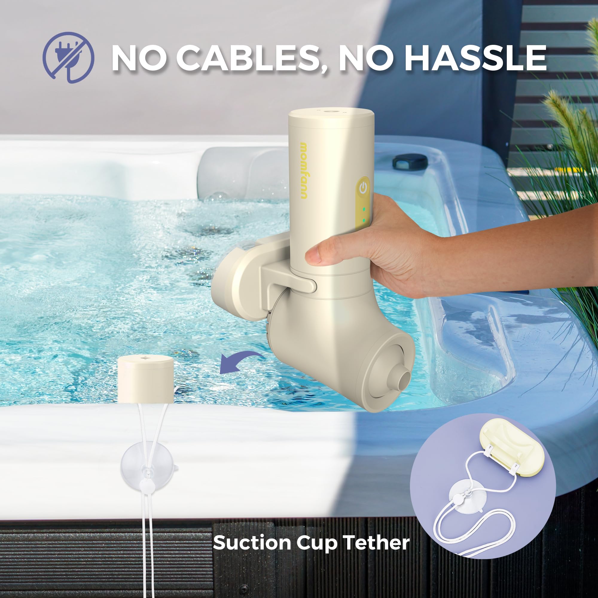Amazon.com : MOMFANN Bath Jet Spa, Cordless Portable Bathtub